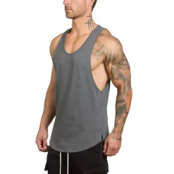 Men's Classic Breathable Sleeveless Bodybuilding Fitness Muscle Workout Gym Singlet